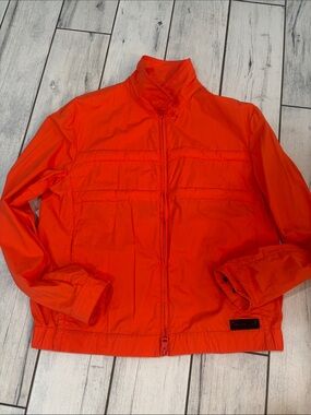 Moncler Bright Orange  jacket  with Logo Patch
